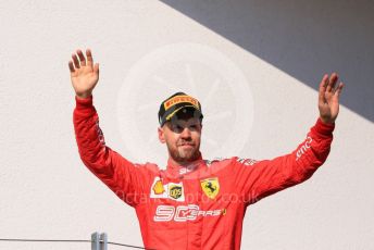 World © Octane Photographic Ltd. Formula 1 – Hungarian GP - Podium. Scuderia Ferrari SF90 – Sebastian Vettel. Hungaroring, Budapest, Hungary. Sunday 4th August 2019.