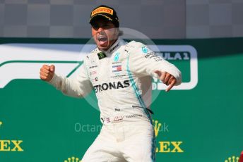 World © Octane Photographic Ltd. Formula 1 – Hungarian GP - Podium. Mercedes AMG Petronas Motorsport AMG F1 W10 EQ Power+ - Lewis Hamilton. Hungaroring, Budapest, Hungary. Sunday 4th August 2019.