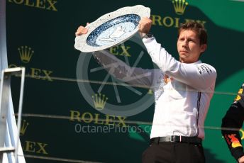 World © Octane Photographic Ltd. Formula 1 – Hungarian GP - Podium. Mercedes AMG Petronas Motorsport AMG F1Head of Strategy. Hungaroring, Budapest, Hungary. Sunday 4th August 2019.