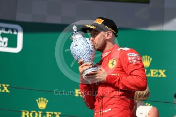 World © Octane Photographic Ltd. Formula 1 – Hungarian GP - Podium. Scuderia Ferrari SF90 – Sebastian Vettel. Hungaroring, Budapest, Hungary. Sunday 4th August 2019.