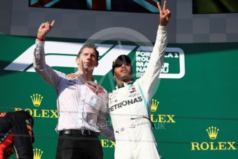 World © Octane Photographic Ltd. Formula 1 – Hungarian GP - Podium. Mercedes AMG Petronas Motorsport AMG F1 W10 EQ Power+ - Lewis Hamilton. Hungaroring, Budapest, Hungary. Sunday 4th August 2019.