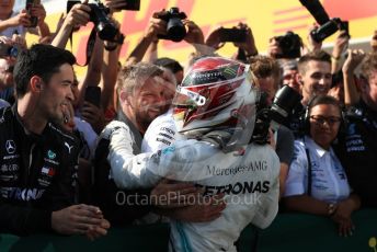 World © Octane Photographic Ltd. Formula 1 – Hungarian GP - Parc Ferme. Mercedes AMG Petronas Motorsport AMG F1 W10 EQ Power+ - Lewis Hamilton. Hungaroring, Budapest, Hungary. Sunday 4th August 2019.