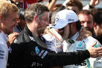 World © Octane Photographic Ltd. Formula 1 – Hungarian GP - Parc Ferme. Mercedes AMG Petronas Motorsport AMG F1 W10 EQ Power+ - Lewis Hamilton. Hungaroring, Budapest, Hungary. Sunday 4th August 2019.