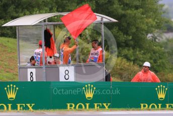 World © Octane Photographic Ltd. FIA Formula 2 (F2) – Hungarian GP - Qualifying. Red Flag waving. Hungaroring, Budapest, Hungary. Friday 2nd August 2019