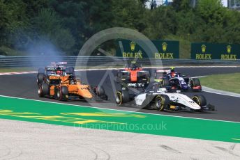World © Octane Photographic Ltd. FIA Formula 2 (F2) – Hungarian GP - Race 1. Sauber Junior Team - Juan Manuel Correa and Campos Racing – Arjin Maini. Hungaroring, Budapest, Hungary. Saturday 3rd August 2019.