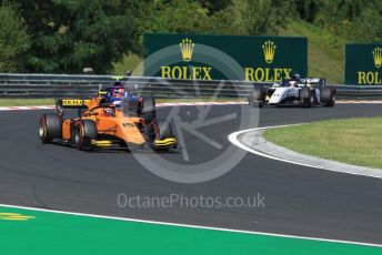 World © Octane Photographic Ltd. FIA Formula 2 (F2) – Hungarian GP - Race 1. Campos Racing - Jack Aitken and Carlin - Nobuharu Matsushita. Hungaroring, Budapest, Hungary. Saturday 3rd August 2019.