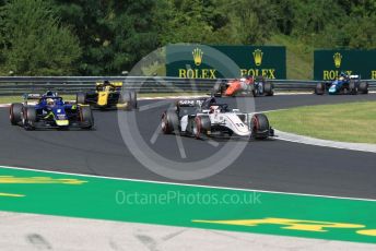 World © Octane Photographic Ltd. FIA Formula 2 (F2) – Hungarian GP - Race 1. Sauber Junior Team - Callum Ilott and Carlin - Louis Deletraz. Hungaroring, Budapest, Hungary. Saturday 3rd August 2019.
