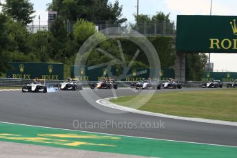 World © Octane Photographic Ltd. FIA Formula 3 (F3) – Hungarian GP – Race 1. ART Grand Prix - Christian Lundgaard and Max Fewtrell. Hungaroring, Budapest, Hungary. Saturday 3rd August 2019.