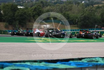 World © Octane Photographic Ltd. FIA Formula 3 (F3) – Hungarian GP – Race 1. Hitech Grand Prix - Ye Yifei and Prema Racing - Jehan Daravula. Hungaroring, Budapest, Hungary. Saturday 3rd August 2019.