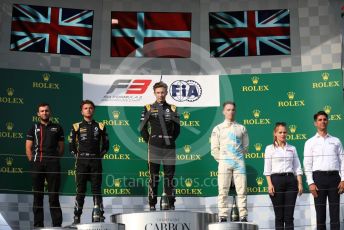 World © Octane Photographic Ltd. FIA Formula 3 (F3) – Hungarian GP – Race 1. ART Grand Prix - Christian Lundgaard and Max Fewtrell and HWA Racelab - Jake Hughes. Hungaroring, Budapest, Hungary. Saturday 3rd August 2019.