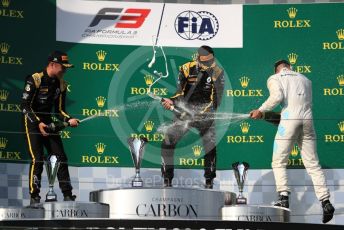 World © Octane Photographic Ltd. FIA Formula 3 (F3) – Hungarian GP – Race 1. ART Grand Prix - Christian Lundgaard and Max Fewtrell and HWA Racelab - Jake Hughes. Hungaroring, Budapest, Hungary. Saturday 3rd August 2019.