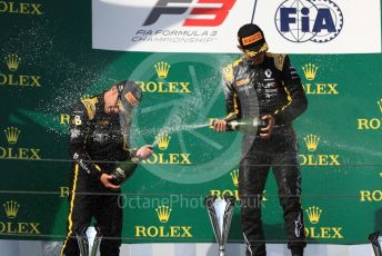 World © Octane Photographic Ltd. FIA Formula 3 (F3) – Hungarian GP – Race 1. ART Grand Prix - Christian Lundgaard and Max Fewtrell. Hungaroring, Budapest, Hungary. Saturday 3rd August 2019.