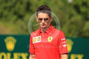 World © Octane Photographic Ltd. Formula 1 – Hungarian GP - Trackwalk. Scuderia Ferrari SF90 – Charles Leclerc. Hungaroring, Budapest, Hungary. Thursday 1st August 2019.