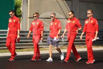 World © Octane Photographic Ltd. Formula 1 – Hungarian GP - Trackwalk. Scuderia Ferrari SF90 – Sebastian Vettel. Hungaroring, Budapest, Hungary. Thursday 1st August 2019.