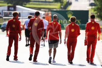 World © Octane Photographic Ltd. Formula 1 – Hungarian GP - Trackwalk. Scuderia Ferrari SF90 – Sebastian Vettel. Hungaroring, Budapest, Hungary. Thursday 1st August 2019.