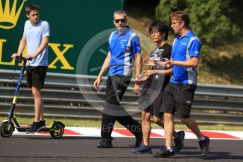 World © Octane Photographic Ltd. FIA Formula 2 (F2) – Hungarian GP - Trackwalk. Carlin - Louis Deletraz and Nobuharu Matsushita. Hungaroring, Budapest, Hungary. Thursday 1st August 2019