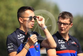 World © Octane Photographic Ltd. Formula 1 – Hungarian GP - Trackwalk. Scuderia Toro Rosso STR14 – Alexander Albon. Hungaroring, Budapest, Hungary. Thursday 1st August 2019.