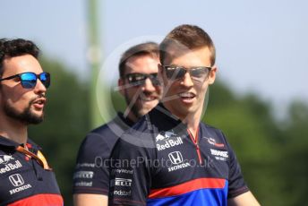 World © Octane Photographic Ltd. Formula 1 – Hungarian GP - Trackwalk. Scuderia Toro Rosso STR14 – Daniil Kvyat. Hungaroring, Budapest, Hungary. Thursday 1st August 2019.
