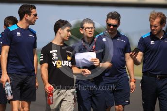 World © Octane Photographic Ltd. FIA Formula 2 (F2) – Hungarian GP - Trackwalk. DAMS - Nicholas Latifi and Sergio Sette Camara. Hungaroring, Budapest, Hungary. Thursday 1st August  2019.
