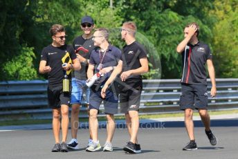 World © Octane Photographic Ltd. FIA Formula 3 (F3) – Hungarian GP – Trackwalk. ART Grand Prix - David Beckmann, Max Fewtrell and Christian Lundgaard. Hungaroring, Budapest, Hungary. Thursday 1st August 2019.