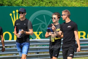 World © Octane Photographic Ltd. FIA Formula 3 (F3) – Hungarian GP – Trackwalk. ART Grand Prix - Max Fewtrell and Christian Lundgaard. Hungaroring, Budapest, Hungary. Thursday 1st August 2019.