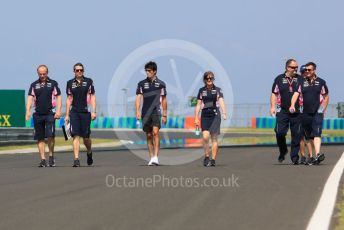 World © Octane Photographic Ltd. Formula 1 – Hungarian GP - Trackwalk. SportPesa Racing Point RP19 – Lance Stroll. Hungaroring, Budapest, Hungary. Thursday 1st August 2019.