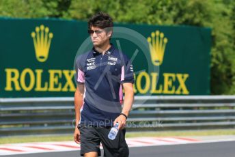 World © Octane Photographic Ltd. Formula 1 – Hungarian GP - Trackwalk. SportPesa Racing Point RP19 – Lance Stroll. Hungaroring, Budapest, Hungary. Thursday 1st August 2019.