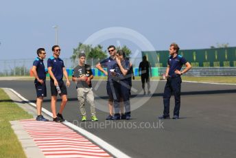 World © Octane Photographic Ltd. FIA Formula 2 (F2) – Hungarian GP - Trackwalk. DAMS - Nicholas Latifi and Sergio Sette Camara. Hungaroring, Budapest, Hungary. Thursday 1st August  2019.