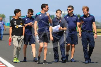 World © Octane Photographic Ltd. FIA Formula 2 (F2) – Hungarian GP - Trackwalk. DAMS - Nicholas Latifi and Sergio Sette Camara. Hungaroring, Budapest, Hungary. Thursday 1st August 2019.