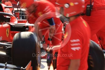 World © Octane Photographic Ltd. Formula 1 – Hungarian GP - Setup. Scuderia Ferrari SF90 pitstop practice. Hungaroring, Budapest, Hungary. Saturday 3rd August 2019.