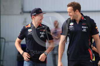 World © Octane Photographic Ltd. Formula 1 – Hungarian GP - Paddock. Aston Martin Red Bull Racing RB15 – Max Verstappen. Hungaroring, Budapest, Hungary. Saturday 3rd August 2019.