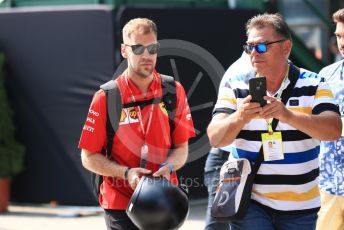 World © Octane Photographic Ltd. Formula 1 – Hungarian GP - Paddock. Scuderia Ferrari SF90 – Sebastian Vettel. Hungaroring, Budapest, Hungary. Saturday 3rd August 2019.
