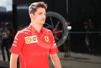 World © Octane Photographic Ltd. Formula 1 – Hungarian GP - Paddock. Scuderia Ferrari SF90 – Charles Leclerc. Hungaroring, Budapest, Hungary. Saturday 3rd August 2019.