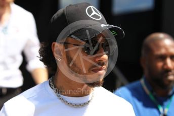 World © Octane Photographic Ltd. Formula 1 – Hungarian GP - Paddock. Mercedes AMG Petronas Motorsport AMG F1 W10 EQ Power+ - Lewis Hamilton. Hungaroring, Budapest, Hungary. Sunday 4th August 2019.