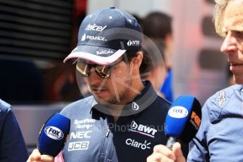 World © Octane Photographic Ltd. Formula 1 – Hungarian GP - Paddock. SportPesa Racing Point RP19 - Sergio Perez. Hungaroring, Budapest, Hungary. Sunday 4th August 2019.