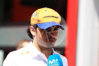 World © Octane Photographic Ltd. Formula 1 – Hungarian GP - Paddock. McLaren MCL34 – Carlos Sainz. Hungaroring, Budapest, Hungary. Sunday 4th August 2019.