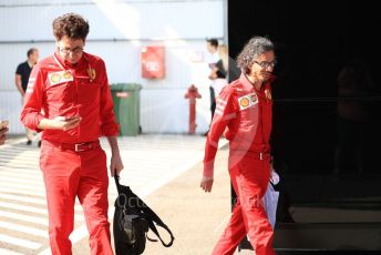 World © Octane Photographic Ltd. Formula 1 - Hungarian GP - Paddock. Mattia Binotto – Team Principal of Scuderia Ferrari and Laurent Mekies – Sporting Director of Scuderia Ferrari. Hungaroring, Budapest, Hungary. Sunday 4th August 2019.