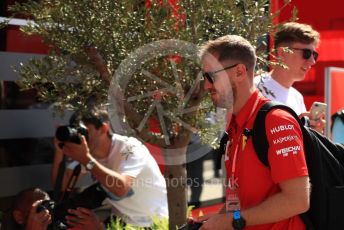 World © Octane Photographic Ltd. Formula 1 – Hungarian GP - Paddock. Scuderia Ferrari SF90 – Sebastian Vettel. Hungaroring, Budapest, Hungary. Sunday 4th August 2019.