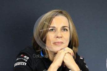 World © Octane Photographic Ltd. Formula 1 - Hungarian GP – Friday FIA Team Press Conference. Claire Williams - Deputy Team Principal of ROKiT Williams Racing. Hungaroring, Budapest, Hungary. Friday 2nd August 2019.