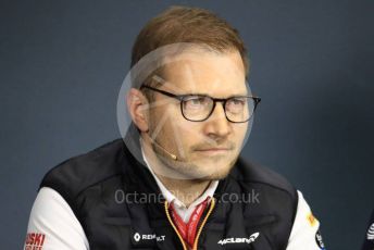 World © Octane Photographic Ltd. Formula 1 - Hungarian GP – Friday FIA Team Press Conference. Andreas Seidl, Team Principle at McLaren. Hungaroring, Budapest, Hungary. Friday 2nd August 2019.