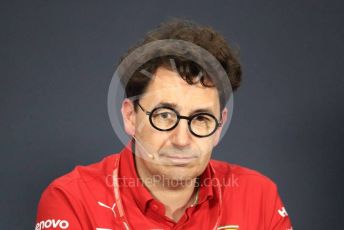 World © Octane Photographic Ltd. Formula 1 - Hungarian GP – Friday FIA Team Press Conference. Mattia Binotto – Team Principal of Scuderia Ferrari. Hungaroring, Budapest, Hungary. Friday 2nd August 2019.