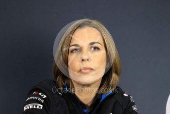 World © Octane Photographic Ltd. Formula 1 - Hungarian GP – Friday FIA Team Press Conference. Claire Williams - Deputy Team Principal of ROKiT Williams Racing. Hungaroring, Budapest, Hungary. Friday 2nd August 2019.