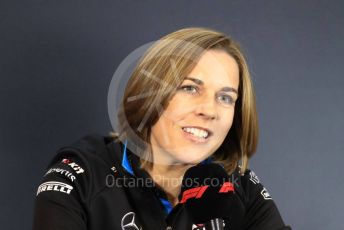 World © Octane Photographic Ltd. Formula 1 - Hungarian GP – Friday FIA Team Press Conference. Claire Williams - Deputy Team Principal of ROKiT Williams Racing. Hungaroring, Budapest, Hungary. Friday 2nd August 2019.