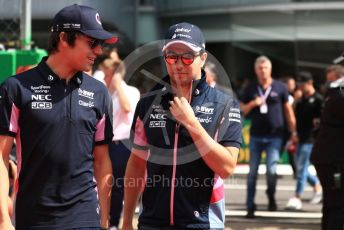 World © Octane Photographic Ltd. Formula 1 – Italian GP - Drivers Parade. SportPesa Racing Point RP19 - Sergio Perez and Lance Stroll. Autodromo Nazionale Monza, Monza, Italy. Sunday 8th September 2019.