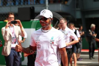 World © Octane Photographic Ltd. Formula 1 – Italian GP - Drivers Parade. Mercedes AMG Petronas Motorsport AMG F1 W10 EQ Power+ - Lewis Hamilton. Autodromo Nazionale Monza, Monza, Italy. Sunday 8th September 2019.