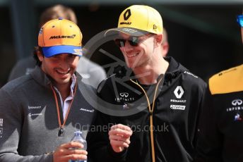 World © Octane Photographic Ltd. Formula 1 – Italian GP - Drivers Parade. Renault Sport F1 Team RS19 – Nico Hulkenberg and McLaren MCL34 – Carlos Sainz. Autodromo Nazionale Monza, Monza, Italy. Sunday 8th September 2019.