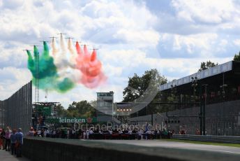 World © Octane Photographic Ltd. Formula 1 – Italian GP - Grid. Frecce Tricolori. Autodromo Nazionale Monza, Monza, Italy. Sunday 8th September 2019.