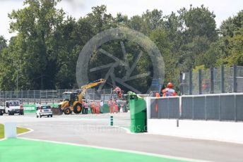 World © Octane Photographic Ltd. Formula 1 – Italian GP - Practice 3 Track repairs. Autodromo Nazionale Monza, Monza, Italy. Saturday 7th September 2019.