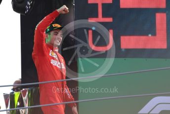 World © Octane Photographic Ltd. Formula 1 – Italian GP - Race Podium. Scuderia Ferrari SF90 – Charles Leclerc. Autodromo Nazionale Monza, Monza, Italy. Sunday 8th September 2019.
