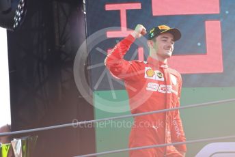 World © Octane Photographic Ltd. Formula 1 – Italian GP - Race Podium. Scuderia Ferrari SF90 – Charles Leclerc. Autodromo Nazionale Monza, Monza, Italy. Sunday 8th September 2019.
